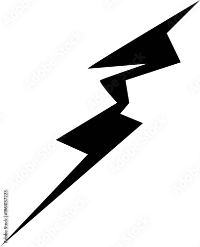  Various Energy Symbols, Power, Warning, and Alert Signs for Websites, Apps, and Digital Media Designs Black Lightning Bolt Silhouette Icons Representing Electrical Power Energy and High Voltage