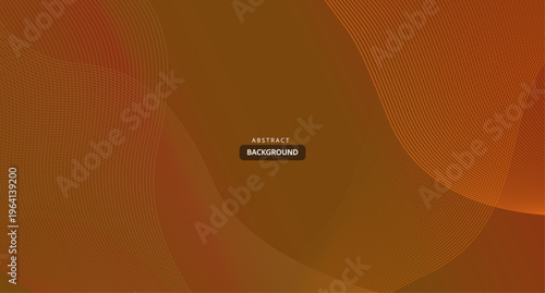 Orange Gradient Wave Lines Abstract Background with Smooth Flowing Curves