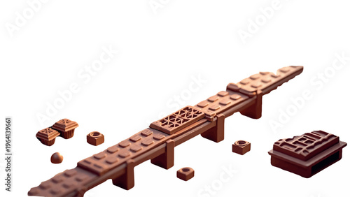 Chocolate bars, broken chocolate, brown treats, dessert pieces