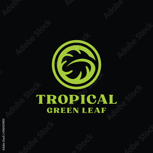 Leaf tropical logo Natural Plant Business Design symbol Graphic Vector