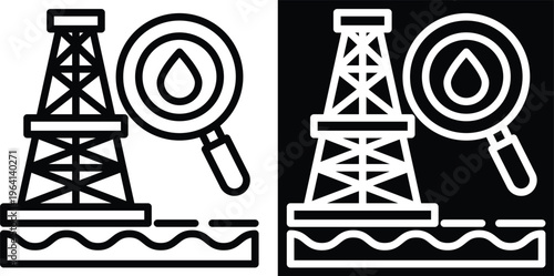 exploration Two-tone version in black and white background