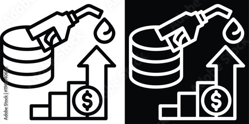 price Two-tone version in black and white background