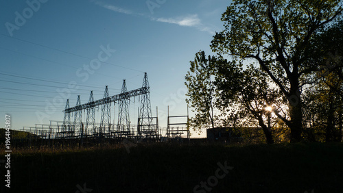 Robert S Kerr Lock and Dam hydroelectric power towers and lines
