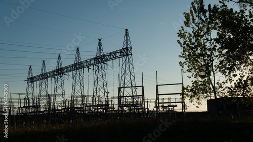 Robert S Kerr Lock and Dam hydroelectric power towers and lines