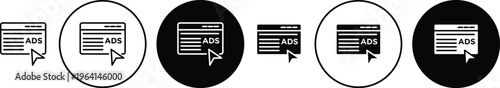 Ads icon. flat illustration of vector icon for web UI UX