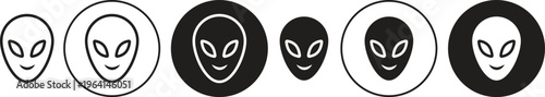 Alien face icon. flat illustration of vector icon for web UI UX