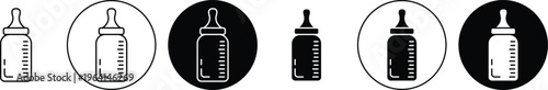 Baby bottle icon. flat illustration of vector icon for web UI UX