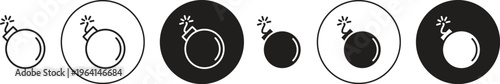 Bomb icon. flat illustration of vector icon for web UI UX