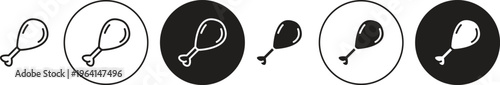 Chicken leg icon. flat illustration of vector icon for web UI UX
