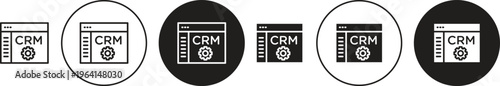 CRM icon. flat illustration of vector icon for web UI UX