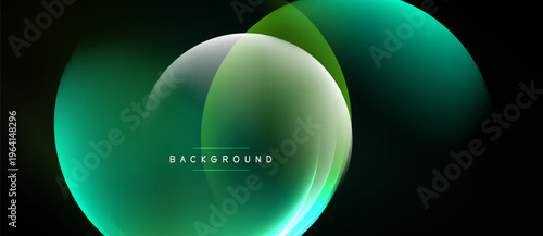 Abstract gradients form flowing shapes. Dark background emphasizes luminous curves, creating modern visual effect. Minimalist design.