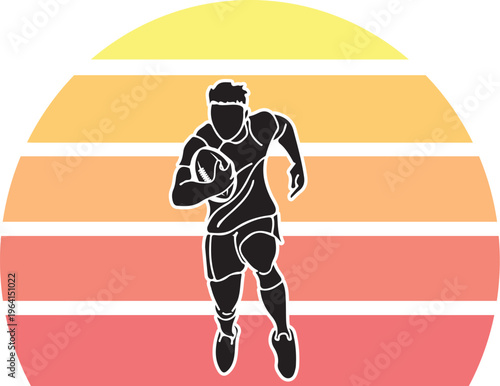 Retro  rugby design 