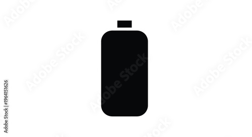 A minimalist depiction showcases a solid black rectangular shape with a smaller matching rectangle positioned atop it high quality professional detailed