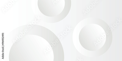 arrière-plan blanc avec forme ronde, arrière-plan abstrait gris, concept de bannière moderne.