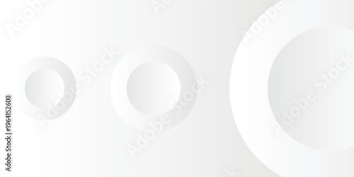 arrière-plan blanc avec forme ronde, arrière-plan abstrait gris, concept de bannière moderne.