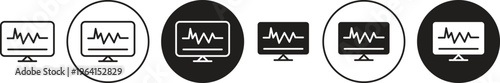 ECG icon. flat illustration of vector icon for web UI UX