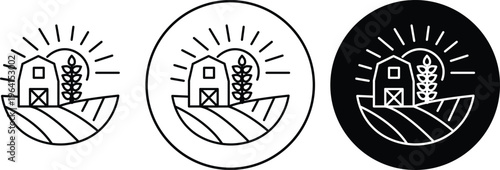 Farm icon. flat illustration of vector icon for web UI UX