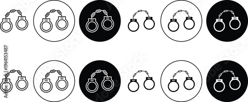 Handcuffs icon. flat illustration of vector icon for web UI UX