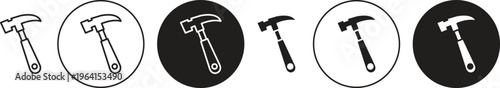 Hammer icon. flat illustration of vector icon for web UI UX