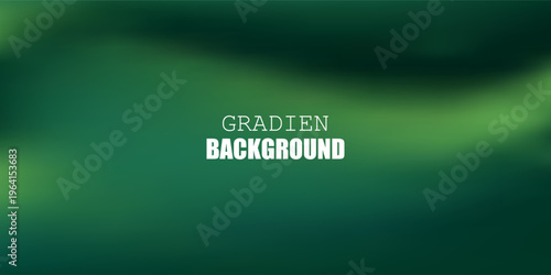 Abstract blurred gradient mesh background in green.