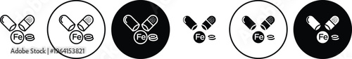 Iron capsule icon. flat illustration of vector icon for web UI UX
