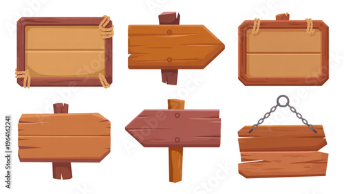 Collection of flat design traffic and warning signs in brown color scheme Vector