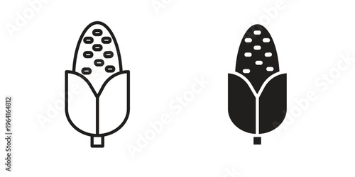 Corn icon collection on white background. Vector icon art.