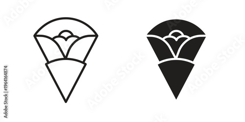 Crepe icon collection on white background. Vector icon art.