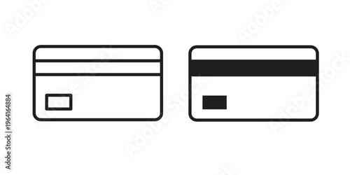 Credit card icon collection on white background. Vector icon art.