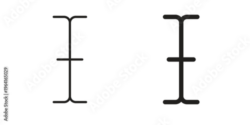 Cursor text icon collection on white background. Vector icon art.