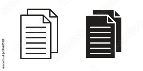 Duplicate icon collection on white background. Vector icon art.