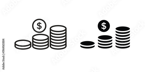 Earning icon collection on white background. Vector icon art.