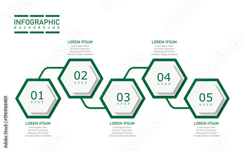 Business infographic template with hexagonal shape vector elements in up-down direction | 3 steps timeline marketing chart | Modern blue diagram vector illustration for organization 