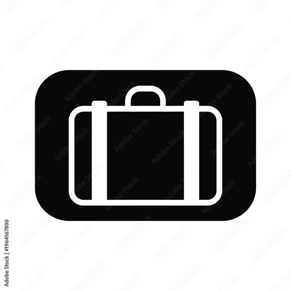 Obraz premium Luggage Icon Travel Business Symbol