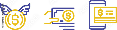 Innovative financial growth and mobile transaction concepts illustrated