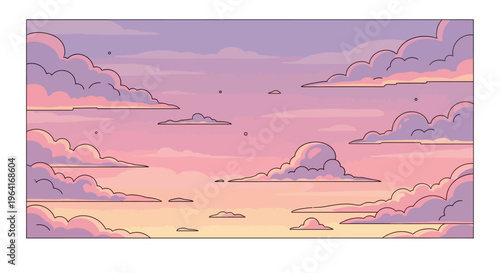 Mountain Landscape at Sunset Hour.