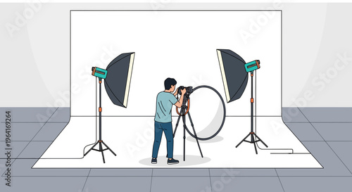 Photographer Capturing Image in Professional Studio Setup 1.