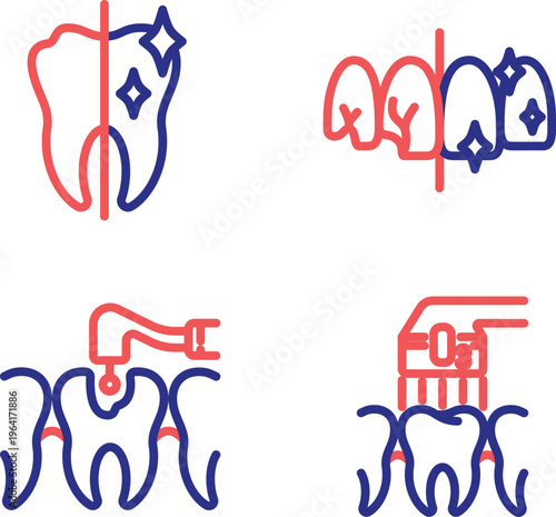 Dental and orthodontic bracket designs with color differentiation overlay