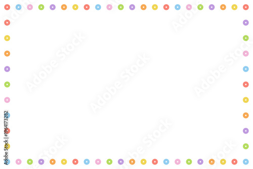 Colorful donut style circle frame background
