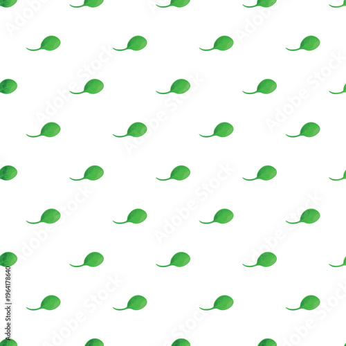 Green leaf pattern featuring spinach leaves on a white healthy food background