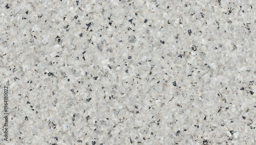 Highly detailed top down view of a light silver granite texture with black speckles