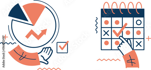 Analyzing data trends and tic-tac-toe strategy with visual aids