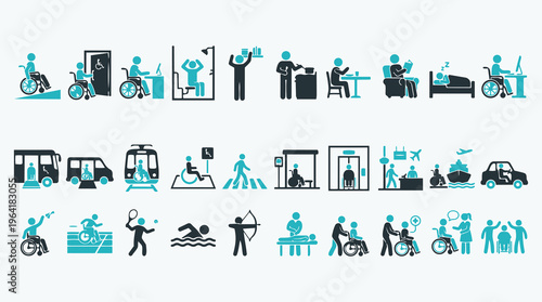 Accessibility and Disability Inclusion Icon Set