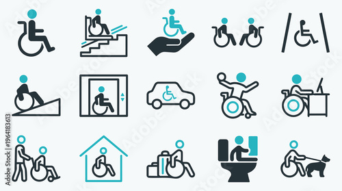 Accessibility and Disability Services Icon Collection