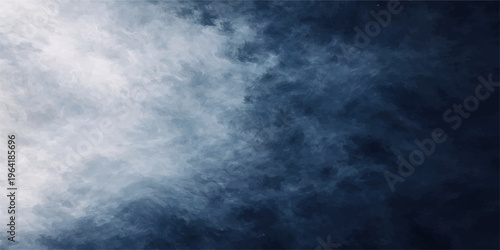 A vast blue cloudscape features soft white clouds and abstract light textures against a natural sky backdrop to create a serene weather background