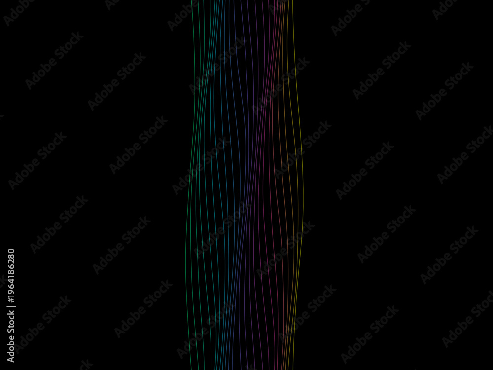 Obraz premium Modern Wavy Line Pattern Clean Tech Wallpaper Vector