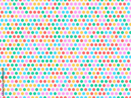 Colorful Polka Dot Grid Abstract Geometric Wallpaper