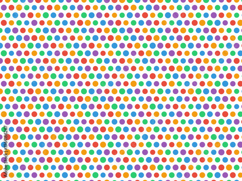 Classic Polka Dot Pattern Retro Colorful Background Vector