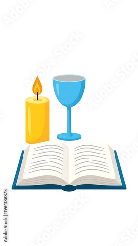 Candlelight Study - A Serene Scene of Learning and Reflection.