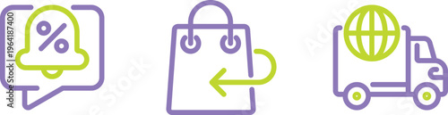 E-commerce process from discount to global delivery